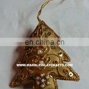 Tree Shape Hand Embroidery Ornaments Decoration Hanging thumbnail-1