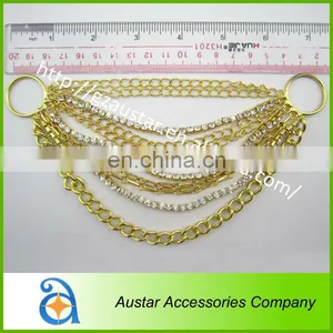 Wholesale Gold Crystal Rhinestone Metal Bikini Connectors - Fitness / Bikini Model Comps thumbnail-1