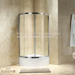 Quadrant Tempered Glass Sliding Door Shower Room thumbnail-1