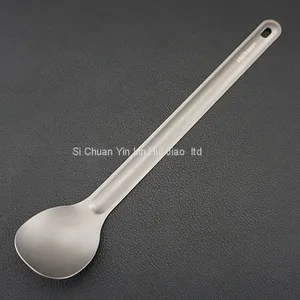 Outdoor Camping Folding Spork Titanium Spoon Fork EDC Gear Light Weight Safe Healthy thumbnail-1