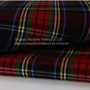 Polyester Viscose TR Plaid School Uniform Fabric thumbnail-1