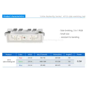 0.2w Epistar Chip Plcc6 4713 Smd Side Emitting Rgb Led Chip thumbnail-3
