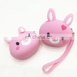 Women Girls Bunny Coin Purse Cartoon Silicone Rabbit Change Purse Change Coin Wallet Bag thumbnail-2