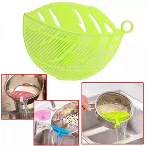 1Pc Leaf Shaped Rice Wash Gadget Noodles Spaghetti Beans Colanders Kitchen Fruit & Vegetable Cleaning Tool thumbnail-3