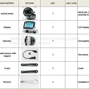 Tongsheng TSDZ 36V/48V 350W Middle Motor Drive System With Torque Sensor Integrated thumbnail-3