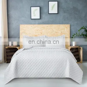 Delicate Multi Purpose Movable Woven 100% Microfiber Polyester Quilt Bedspread Set thumbnail-7
