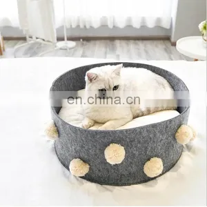Detachable Cat Cave Pet Nest Felt Pet Bed House thumbnail-2