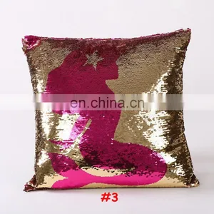 Magic Pillow Case Home Double Color Glitter Sequins Throw Pillow Case Bling Decor 6colors thumbnail-4