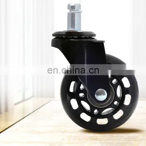 Low Noise Easy Fast Install Office Furniture PU Castor Roller Wheel thumbnail-4