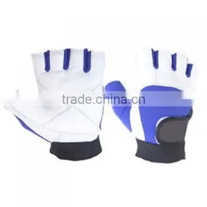 Weightlifting Fitness Training Fancy Blue Leather Gloves - Men / Women thumbnail-1