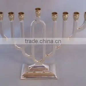 Brass Menorah Religious Candelabra With Polished Finish thumbnail-1