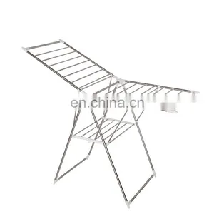 QCP-S11 Portable Folding Stainless Steel Laundry Clothes Drying Rack thumbnail-2