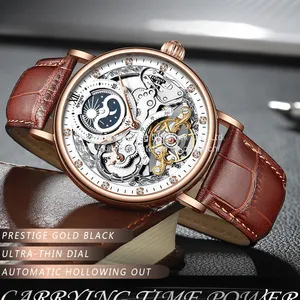 KINYUED J055 Skeleton Brand Luminous Automatic Watch Mechanical thumbnail-5