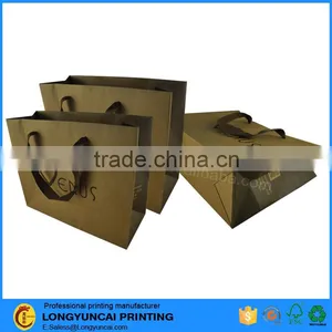 Chinese Factory OEM Food Packaging Round Hole Handle Custom Paper Bag thumbnail-2