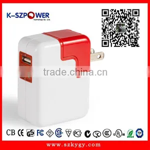 2016 G-series 10.5W K- 052100 5v1a 5v1.2a Dual Usb Charger With CE UL thumbnail-1