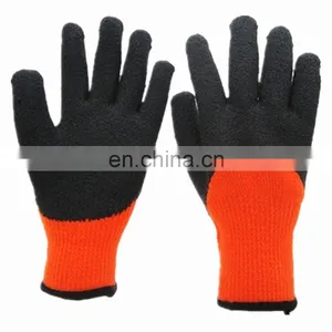 10G Acrylic Brushed Liner Wrinkle Latex Coated Work Gloves thumbnail-1
