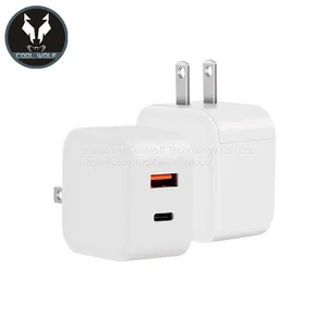 1a1c Output Us Plug 20W Fast Power Adapter 5V 3A, 9V 2.22A USB Transformer 12V 1.67A Type C Mobile Phone PD Charger thumbnail-1