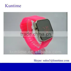 Led Jelly Electronic Watches Mirror Watches With Silicone Band, Bright Led Lights,alloy Watch Case thumbnail-1