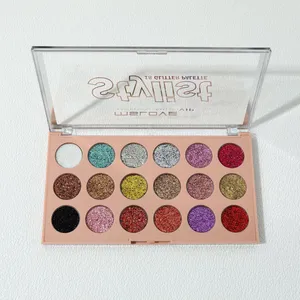 18 Makeup Glitter Color Palette Eyeshadow Customized Logo Duochrome Pressed Glitter Eyeshadow La Sombra De Ojos thumbnail-3