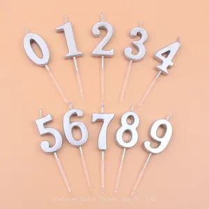 Smokeless Gold Number Candles 0-9, Wholesale Decor for Graduation & Party Cakes thumbnail-2