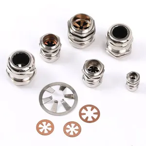 IP68 Waterproof Pg7 Pg9 Pg11 M12 M16 M20 M25 4-8mm EMC Metal Cable Glands Connector Brass Cable Gland thumbnail-3