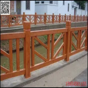 Cement Wood Imitation Railing Molds, for Scenic Area Fence Decoration, Factory Supply, Specifications Can be Customized thumbnail-2