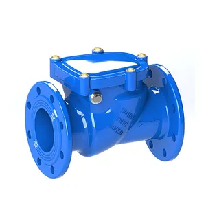 BS Rubber Flap H44J-10Q Ductile Iron Flange Swing Soft Seal Fire Water Pump Check Valve thumbnail-1