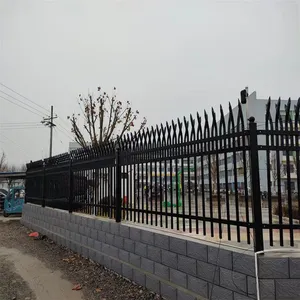Black Aluminum Wrought Iron Picket Fence - Galvanized Steel Garden Fencing thumbnail-5