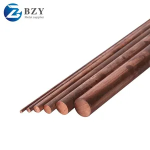 Non Alloy C1020 C10100 C11000 Red Color 99.9% Pure Copper Round Bar Rod thumbnail-4