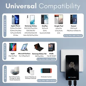 65W GaN Dual USB C USB a Fast PD Wall Charger for Tablets IPhone Android thumbnail-5