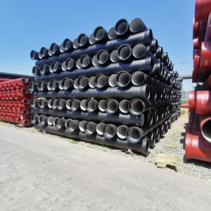 ISO2531 C30 1200mm Cement Lining Bitumen Coated Ductile Cast Iron Pipe Anti-Corrosion for Drainage System thumbnail-2