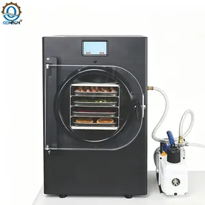 High Efficiency 4 Trays Commercial Vacuum Freeze Dryer Lyophilizer Machine for Small Business Food Preservation 4KG Capacity thumbnail-1