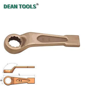 Non-Sparking Offset Striking Box Wrench,Beryllium Copper Alloy Spark-free Safety Straight Spanner,Striking Box End Wrench thumbnail-2