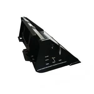 Skeleton Bucket Skid Steer Universal Quick Attach Sieve Bucket 14 Tines Rectangular Openings Gloss Black thumbnail-5