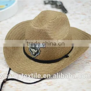 Promotion for Summer Sunshade Protection Straw Hat Wholesale Customized Cowboy Hat Unisex thumbnail-4