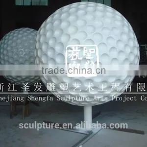 Stainless Steel Sphere Sculpture Golf Sculpture Metal Golf Sculpture thumbnail-1