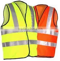 Green and Orange Safety Vest With Reflective Strips thumbnail-1