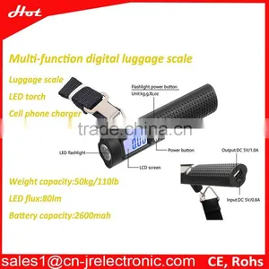 2016 New Launched Travel Products From Original Factory New Technology Power Bank With Luggage Scale and Led Torch thumbnail-1