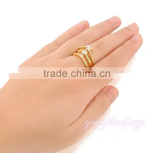 Wholesale Saudi Gold Jewelry Dubai Ladies Finger Gold Ring Design thumbnail-3