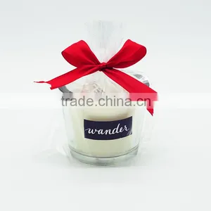 Black Glass Candle Jar,black Candle Holder With Color Ribbon thumbnail-4