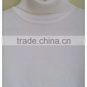 Vintage White Long Sleeve Women's Turtleneck Sweater Simple Sweater Pullover thumbnail-2