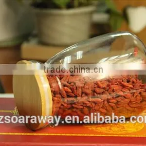 New Style Small Bean Jar Hot Selling Airtight Glass Jar With Bamboo Lid thumbnail-4