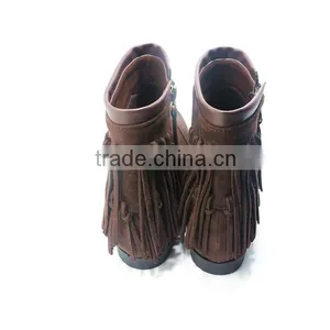 2016 Fashion Ladies Winter Unique Tassel Suede Boots thumbnail-2
