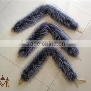 2016 NEW FLUFFY SILIVER FOX FUR STRIPS FOR COLLAR/HOOD GARMENT thumbnail-2