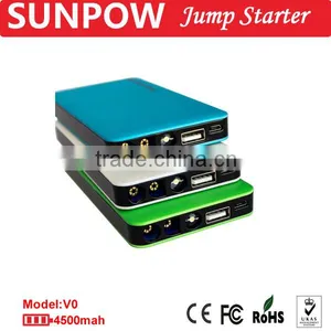 Sunpow 4500mAh Ultrathin and Slimmest 12v Car Jump Starter Mobile Power Bank Battery Booster With Air Compressor thumbnail-2