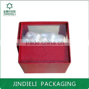 Lovely Red Gift Box Packaging With Pvc Window thumbnail-3