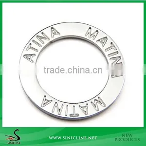 Sinicline High Quality Metal Ring Tag for Clothing With Logo thumbnail-1