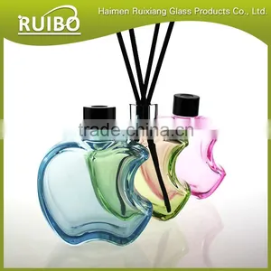 Hot Sale Wholesales Korea Style Apple Shaped 100ml Reed Diffuser Bottles With Silver Caps thumbnail-1