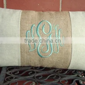 Monogram Lumbar Pillow Cover thumbnail-3