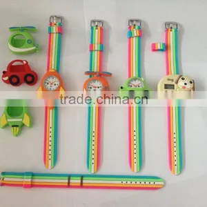 Silicone Rainbow Quartz Water Proof Watches for Kids Adjustable Band thumbnail-4